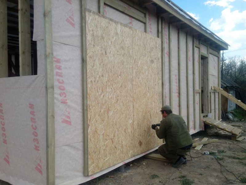 монтаж осб на каркасную стену